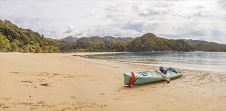 Kayak lying on the beach