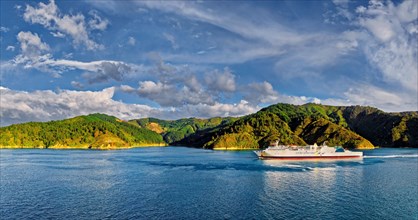 Interislander Cook Strait Ferry in Queen Charlotte Sound