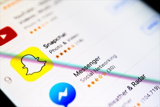 Snapchat and Facebook Messenger App in the Apple App Store