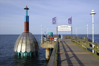 Pier with diving bell