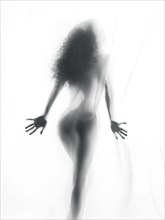Abstract sensual silhouette of a nude woman