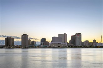 View of downtown New Orleans skyline from across the Mississippi River