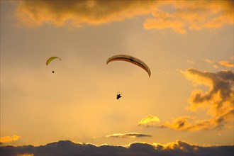 Paraglider in the air