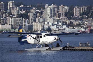 Seaplane in Vancouver Coal Harbor