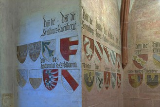 Coat of arms in the gothic coat of arms hall in the Wenceslas castle