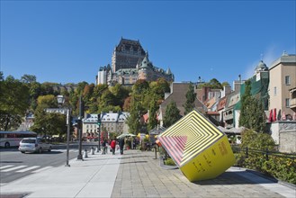View from the lower town to Chateau Frontenac
