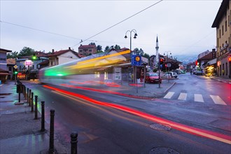 Vehicle Light rails at dawn