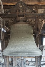 Bell of Fortified Evangelical Church in Cisnadie near Sibiu