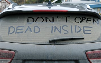 Writing on rear car window