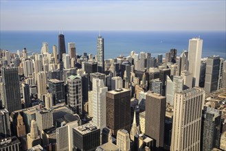 Skyline in front of Lake Michigan