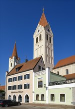 Church steeples of St. Johannes and St. Kastulus