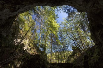Riesenburg Cave in the valley of the Wiesent