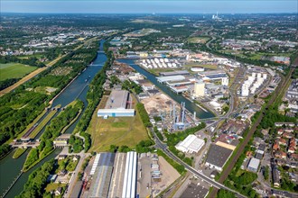 City harbor Gelsenkirchen on the Rhine-Herne canal