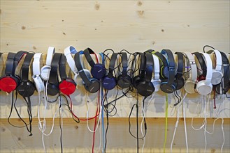 Many headphones of the company Sony