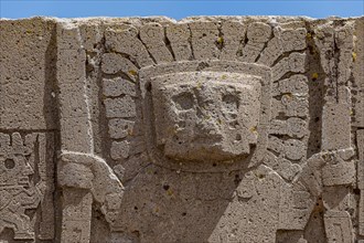 Sun gate with ornamental figures from the pre-Inca period