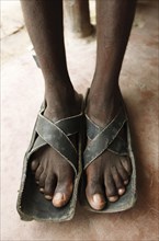 Maasai feet in shoes made from car tires