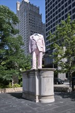 Sculpture Big Pink Suit with no head by Cragin Spring