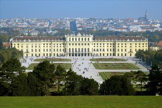 View from the Gloriette to Schonbrunn Palace