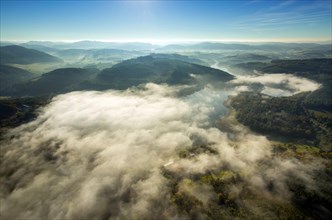 Morning fog over Lake Henne