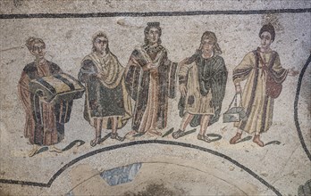 Ancient Roman floor mosaic