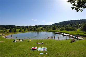 Natural swimming pool in the spa park