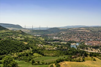 City view with Millau viaduct