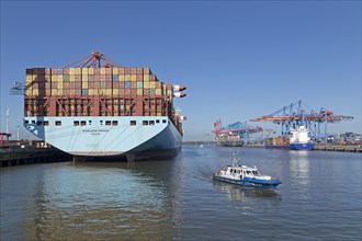 Cargo ship loaded in port