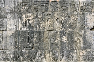 Bas-relief with human representations and symbols