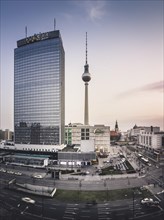 Alexanderplatz with TV tower and Hotel Park Inn