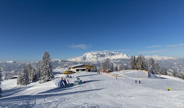 Slope with gondola station