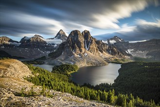 View from the summit of Mount Nublet on Mount Assiniboine