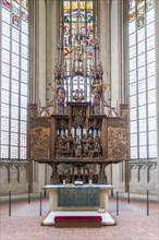 Holy Blood Retable of the Wurzburg carver Tilman Riemenschneider in the city church St. Jakob