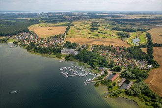 Aerial view of Lake Fleesensee with Iberostar Hotel