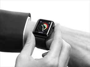 Woman hand with Apple Watch