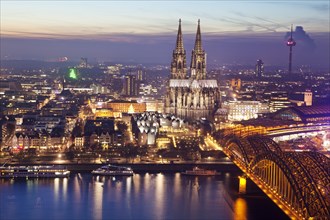 Cityscape with Cologne Cathedral