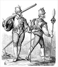 Musketeer and officer of the infantry