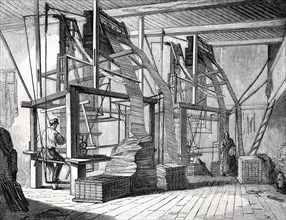 Studio for the production of silk fabric