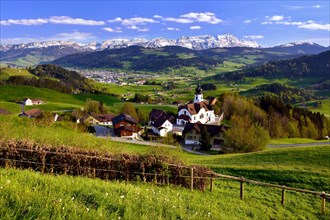 View from the hamlet Schlatt on the Appenzell region