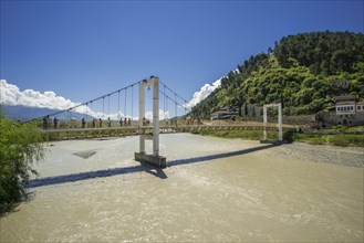 Pedestrian bridge over the river Osum