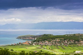 Landscape at Lake Ohrid near Lin