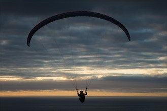 Paragliding over the Atlantic Ocean at Puerto Naos