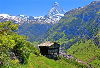 Attic in the hamlet Ried with Matterhorn 4478m