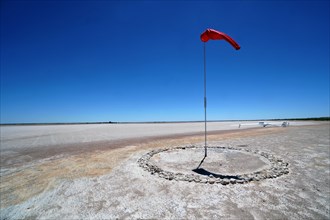 Windsock at Bitterwasser Airfield on the edge of the Kalahari
