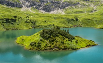Small island in the Lake Schrecksee