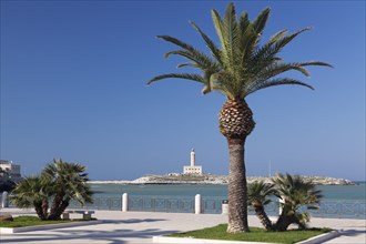 Piazza Kennedy with lighthouse on Isola di Sant'Eufemia