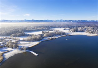 Winter landscape at Starnberger See