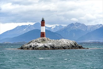 Faro les Eclaireurs lighthouse at Ushuaia in the Beagle canal