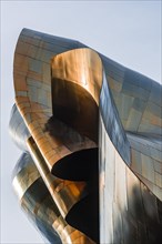 Copper-coloured exterior facade of the Museum of Pop Culture