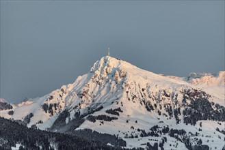 Kitzbuheler Horn with snow in winter