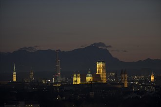 View over Munich with Church of Our Lady